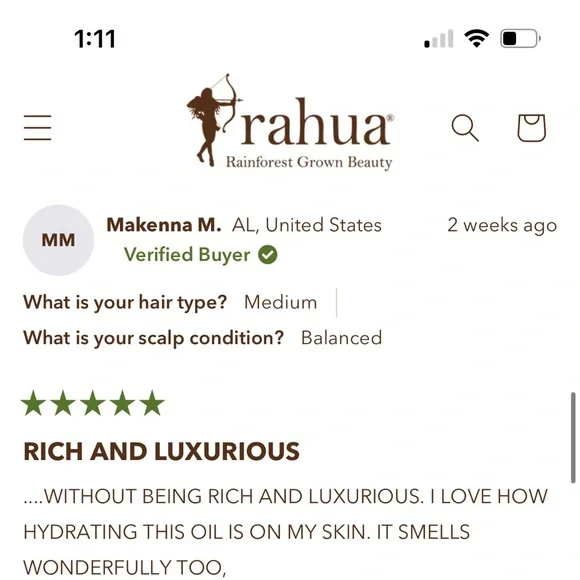 Rahua Gold Moisturizer Body Oil for Radiant Skin - Picture 7 of 7